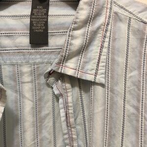 Johnny cotton XXL textured pinstripe cotton button down men’s shirt